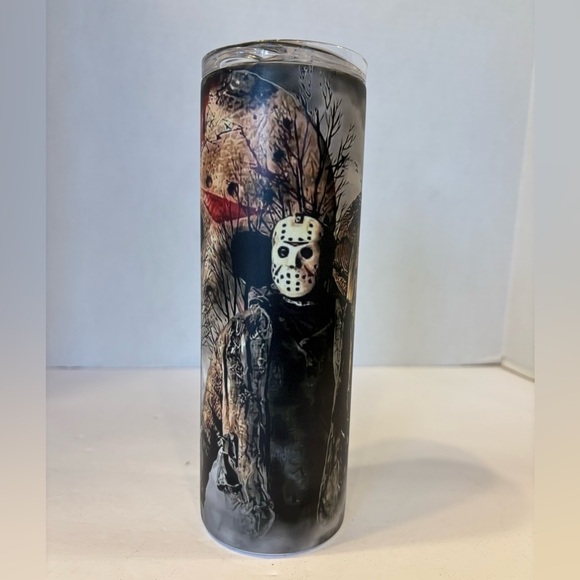 Friday the 13th Jason Vorhees 20 oz. stainless steel tumbler NWOT - Picture 1 of 8